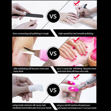 Nail 10W 220V Electric Power Grinding Machine 25000 Turn, EU Plug