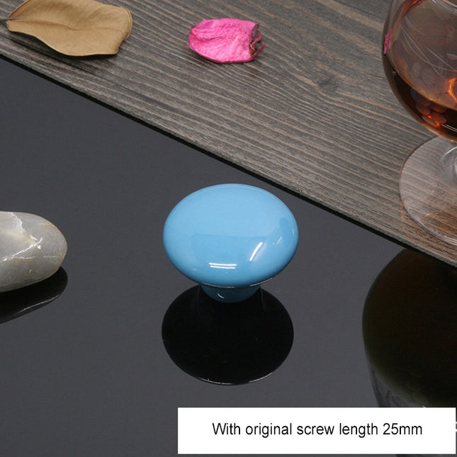 38mm Modern Literary Color Glazed Ceramic Cabinet Drawer Handle