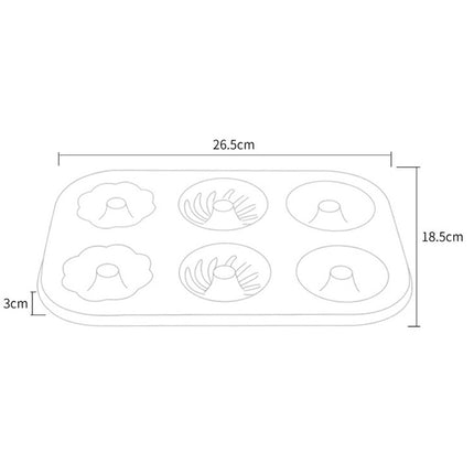3 Flowers Type Donuts Cookie Mold Gold 6 Cups Cake Mold Baking Mold Cake Tools Bakeware Kitchen Accessories, 3 Flowers Type