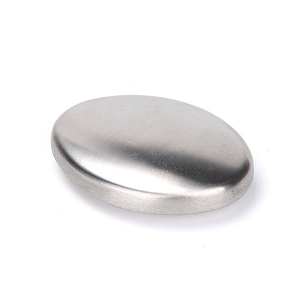 Portable Cleaning Stainless Steel Oval Hand Soap Eliminating Odour Remover, Random Style Delivery, Oval