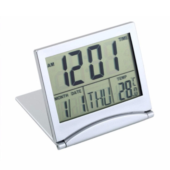MT-033 LCD Display Portable Folding Digital Travel Temperature Alarm Clock