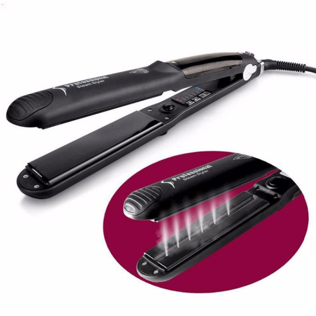 Steam Spray Electric Splint Hair Straightener with Plastic Bottle , US Plug