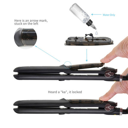 Steam Spray Electric Splint Hair Straightener with Plastic Bottle , AU Plug