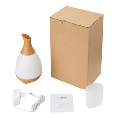 200ML Colorful Light Wood Grain Portable Vase Shape Aromatherapy Air Purifier Humidifier for Home / Office, FD33