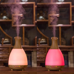 200ML Colorful Light Wood Grain Portable Vase Shape Aromatherapy Air Purifier Humidifier for Home / Office, FD33