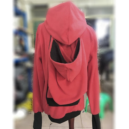 Three-in-one Multi-function Mother Kangaroo Zipper Hoodie Coat with Front Cap Size: S, Chest: 85-88cm, Waist: 65-67cm, Hip: 91-94cm