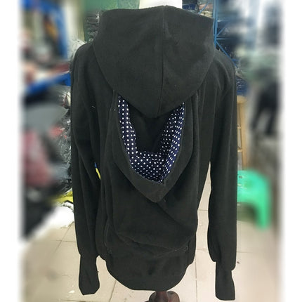 Three-in-one Multi-function Mother Kangaroo Zipper Hoodie Coat with Front Cap Size: M, Chest: 90-93cm, Waist: 70-72cm, Hip: 97-99cm