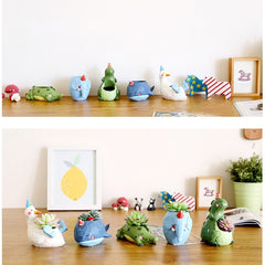 Lovely Home Garden Office Resin Cartoon Animal Shaped Plant Flower Pot Decoration Animal Flower Pots Planter