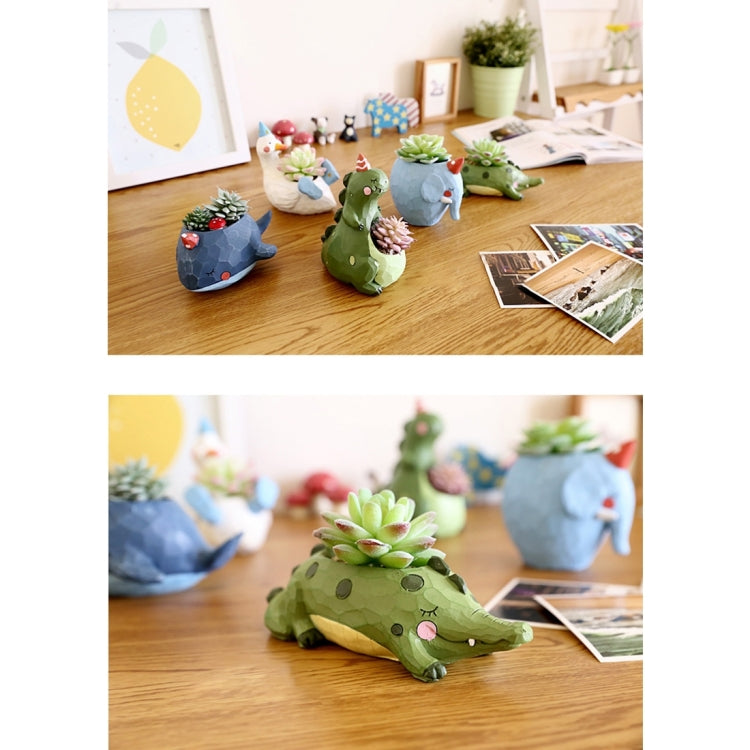 Lovely Home Garden Office Resin Cartoon Animal Shaped Plant Flower Pot Decoration Animal Flower Pots Planter