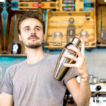 12 in 1 Stainless Steel Wine Cocktail Shaker Tools Set with Cloth Bag, Capacity: 750ml, 750ml