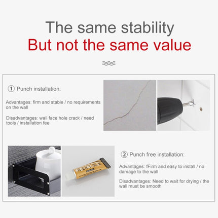 30cm 4 Hooks Kitchen Multi-function Wall Hanging Holder Seasoning Storage Rack, 30cm 4 Hooks(Silver)