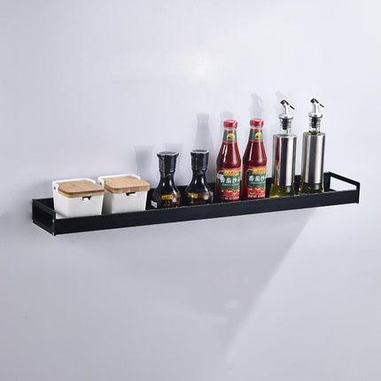 60cm Kitchen Multi-function Wall Hanging Holder Seasoning Storage Rack, 60cm(Black)