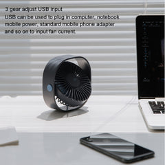 360 Degree Rotation  Wind 3 Speeds Mini USB Desktop Fan, Desktop Fan