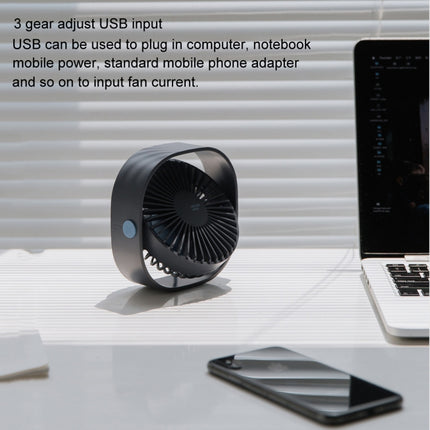 360 Degree Rotation  Wind 3 Speeds Mini USB Desktop Fan, Desktop Fan