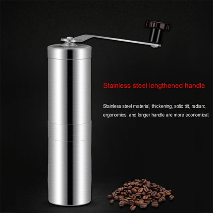 Portable Conical Burr Mill Manual Stainless Steel Hand Crank Coffee Bean Grinder, Capacity: 40g, Stainless Steel Capacity: 40g