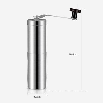Portable Conical Burr Mill Manual Stainless Steel Hand Crank Coffee Bean Grinder, Capacity: 40g, Stainless Steel Capacity: 40g
