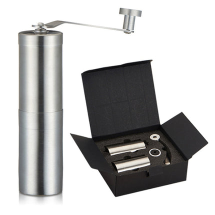 Portable Conical Burr Mill Manual Stainless Steel Bean Pepper Hand Crank Coffee Grinder, Gift Box Package, Coffee Bean Grinder