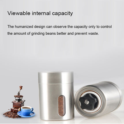 Portable Conical Burr Mill Manual Stainless Steel Bean Pepper Hand Crank Coffee Grinder, Gift Box Package, Coffee Bean Grinder