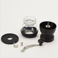 Portable Conical Burr Mill Manual Spice Herbs Hand Grinding Machine Coffee Bean Grinder with Seal Pot, With Seal Pot