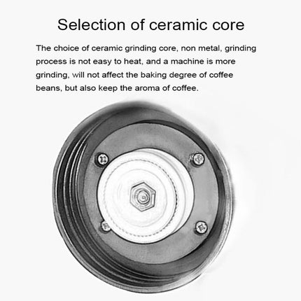 Portable Conical Burr Mill Manual Spice Herbs Hand Grinding Machine Coffee Bean Grinder with Seal Pot, With Seal Pot