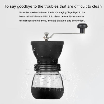 Portable Conical Burr Mill Manual Spice Herbs Hand Grinding Machine Coffee Bean Grinder with Seal Pot, With Seal Pot