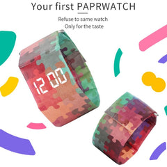 Rudder Pattern Creative Fashion Waterproof Paper Watch Intelligent Paper Electronic Wristwatch, Rudder Pattern