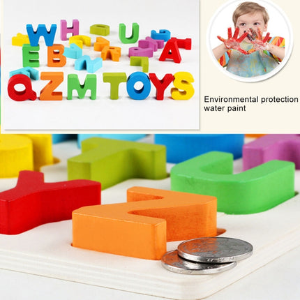 QZM-0023 Rainbow Children Early Education Wooden Building Blocks Toys Parent-child Interaction Educational Toys, Size: 32*32*3cm