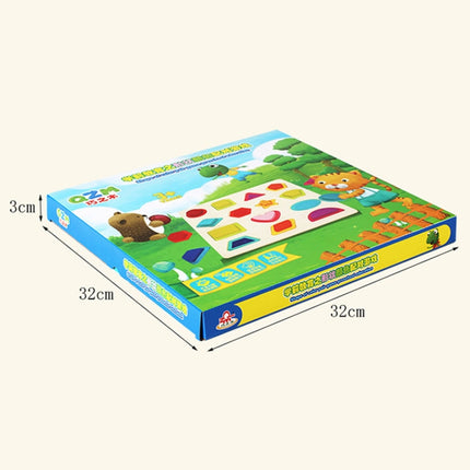 QZM-0023 Rainbow Children Early Education Wooden Building Blocks Toys Parent-child Interaction Educational Toys, Size: 32*32*3cm