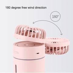 T9 Portable Adjustable USB Charging Desktop Humidifying Fan with 3 Speed Control