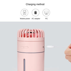 T9 Portable Adjustable USB Charging Desktop Humidifying Fan with 3 Speed Control