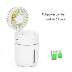 T9 Portable Adjustable USB Charging Desktop Humidifying Fan with 3 Speed Control