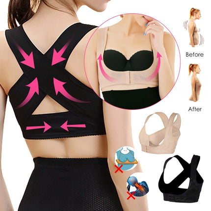 Women Ultrathin Kyphosis Correction Shoulder Support Tight-fitting Orthopedic Belt, Size:L