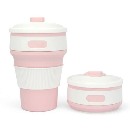 350ml Folding Portable Silicone Coffee Cup Multi-function Travel Cup