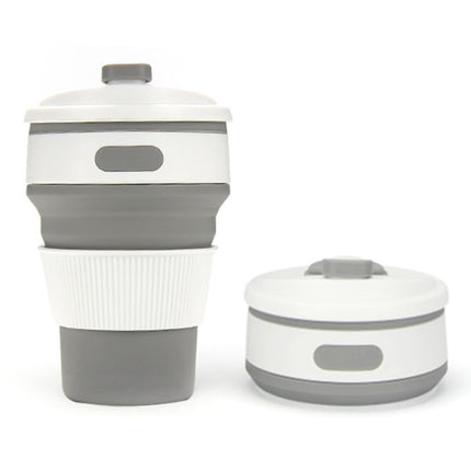 350ml Folding Portable Silicone Coffee Cup Multi-function Travel Cup