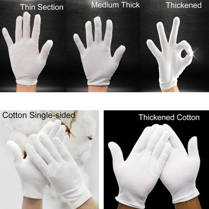 12 Pairs Pure Cotton Working Gloves, Thin Section, Thin Section