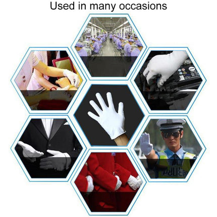 12 Pairs Pure Cotton Working Gloves, Thin Section, Thin Section