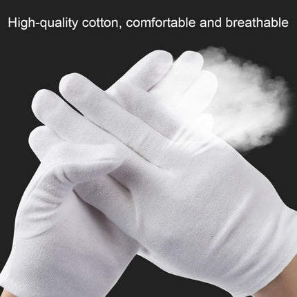 12 Pairs Pure Cotton Working Gloves, Thin Section, Thin Section
