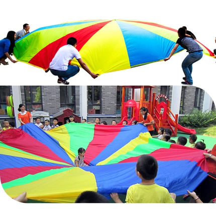 2m Children Outdoor Game Exercise Sport Toys Rainbow Umbrella Parachute Play Fun Toy with 8 Handle Straps for Families / Kindergartens / Amusement Parks, 2m 8 Handle Straps