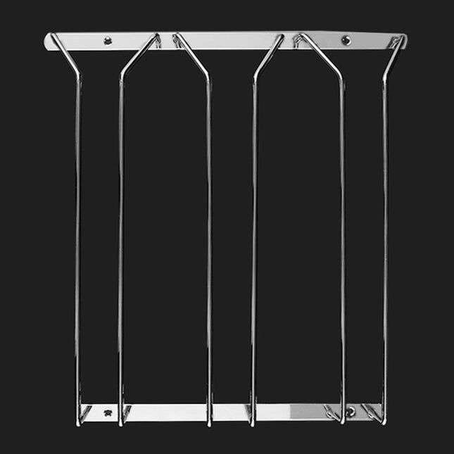 MICLAN Three Rows Stainless Steel Hanging Wine Glass Holder, Size: 34*32*27cm