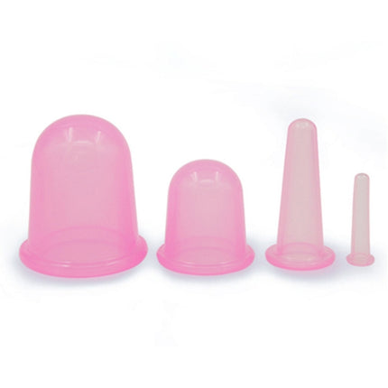 4 in 1 Health Care Body Massage Vacuum Silicone Cupping Cups,Random Color Delivery, 4 in 1