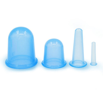 4 in 1 Health Care Body Massage Vacuum Silicone Cupping Cups,Random Color Delivery, 4 in 1