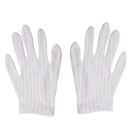 10 Pairs Anti-static Stripe Plastic Gloves, Size：Free Size, Plastic Gloves
