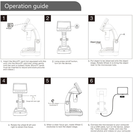 inskam306 1080P 4.3 inch Display Screen HDMI Port HD Digital Microscope, inskam306