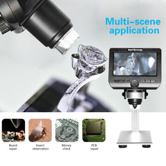 inskam317 1080P 4.3 inch LCD Screen WiFi HD Digital Microscope, Metal Bracket, Metal Bracket