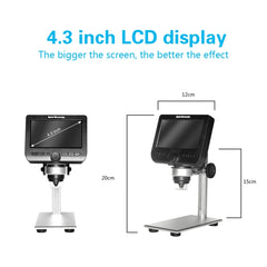 inskam317 1080P 4.3 inch LCD Screen WiFi HD Digital Microscope, Metal Bracket, Metal Bracket