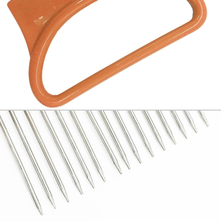 Stainless Steel Vegetable Onion Cutter Holder Meat Needle Kitchen Tools, Orange, Green, Blue, White