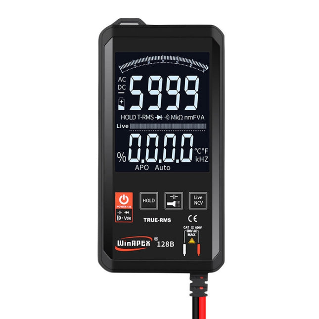 HY128B Reverse Display Screen Ultra-thin Touch Smart Digital Multimeter Fully Automatic High Precision True Effective Value Multimeter, HY128B