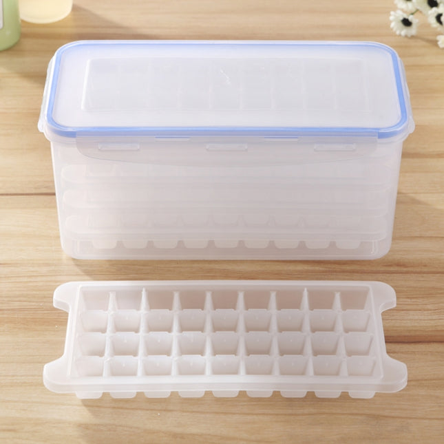 Small Square Ice Mold Trays Multi-layer Mold with Cover Ice Storage Box, 5 Layers, 5 Layers