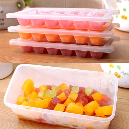Small Square Ice Mold Trays Multi-layer Mold with Cover Ice Storage Box, 5 Layers, 5 Layers