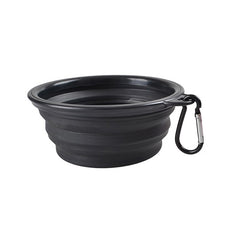 Portable Pet Folding Feeding Bowl Silicone Water Dish Feeder Puppy Travel Bowl, Random Color Delivery, Bowl Diameter: 13cm